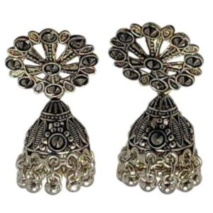 earrings for women fashion Jhumka oxidised Silver Earrings for women Combo
