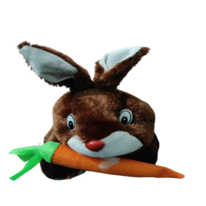 Rabbit with Carrot - 20 cm  (Multicolor)