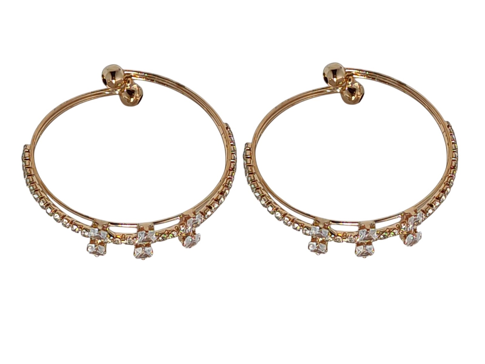 Crystal Crystal Bangle Set (Pack of 4)