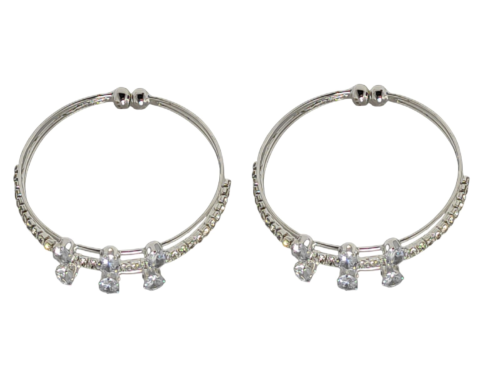 Crystal Crystal Bangle Set (Pack of 4)