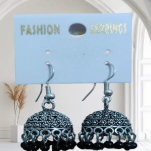6 Pair-earrings for women fashion Jhumka oxidised Silver Earrings for women Combo