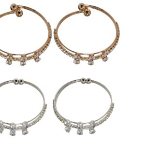 Crystal Crystal Bangle Set  (Pack of 4)