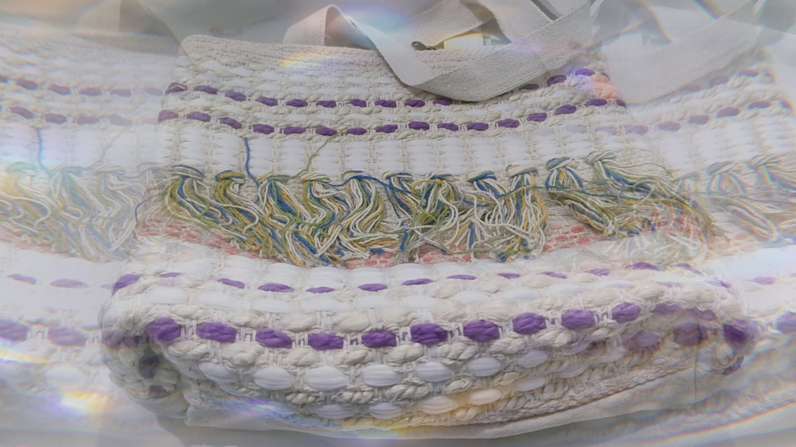 Handwoven Cotton Sling Bag with Fringe Detail